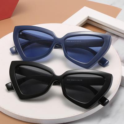 Fashion Cat Eye Sunglasses Women Luxury Designer Vintage Anti Blue Retro Shades Eyewear Female Irregular