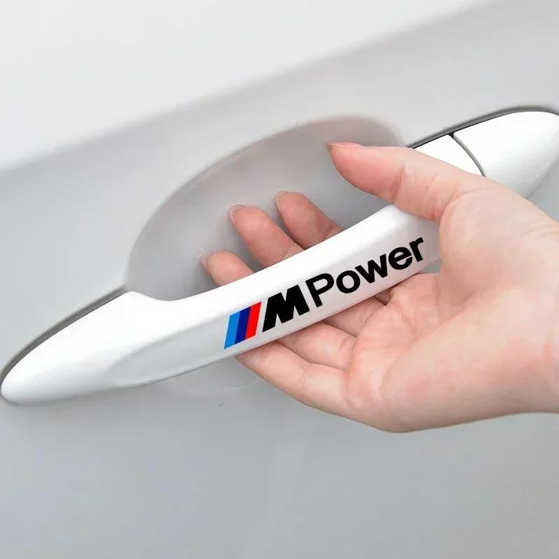 X6 X7 4P/Set Car Door Sticker Scratches Resistant Cover Auto Handle Stickers Emblem For BMW M M3 M4 M5 X1 X5 X3 X7 X6 Performanc