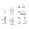 6Pcs Resin Molds for Perfume Bottle,Silicone Resin Casting Molds with Stopper Epoxy Molds Kit for DIY Perfume Bottles