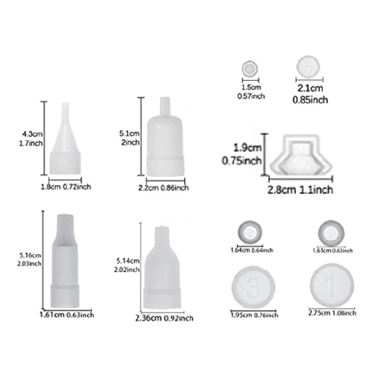 6Pcs Resin Molds for Perfume Bottle,Silicone Resin Casting Molds with Stopper Epoxy Molds Kit for DIY Perfume Bottles
