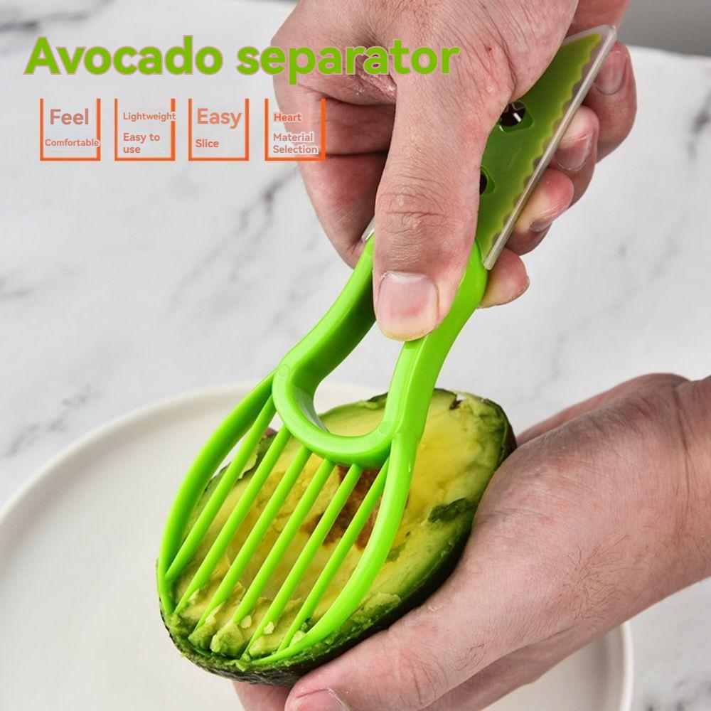 Avocado-Separator Haushaltsschneider Avocado-Schäler Schneiden Fruchtfleischschaber Kunststoff-Avocadomesser Küchenwerkzeug