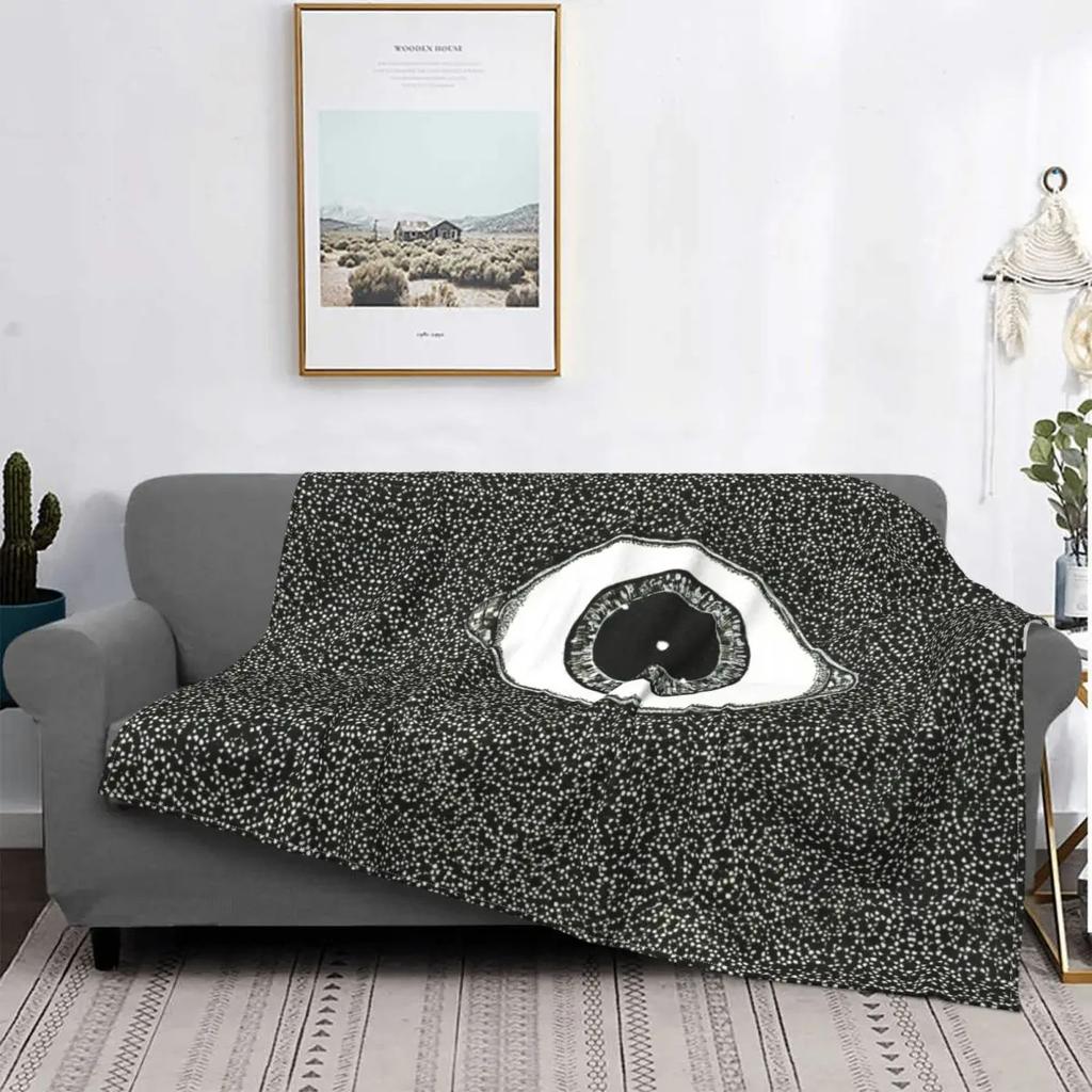 Bohemian blue eyes Printed Blanket for Sofa Bed Travel Camping Living Room Office Conditioning Blanket for All Seasons Gifts