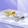 Titanium F136 Diamond Inlaid Ear and Lip Studs - Versatile, Elegant, European & American Style