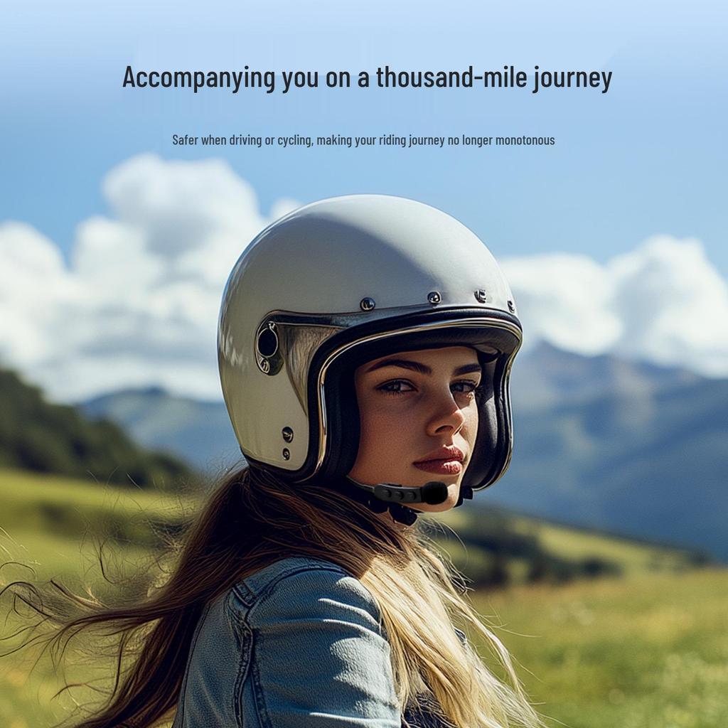 Bluetooth 5.3 Helmet Earphones: Waterproof, Noise-Cancelling, High-Volume Mic for Cross-Border Riding