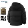 Jeanswest Men's Spliced Hooded Thick Winter Jacket