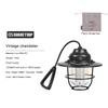 LED Decorative Hanging Lights Waterproof Retro Camping Tent Light Battery Indicator with Hook Dimmable for Outdoor Equipment