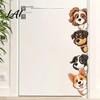 Creative Pet Theme Home Accents Cartoon Puppy Wall Sticker Easy Apply Waterproof PVC Decal DIY Decoration Dog Pattern Glass Stickers for Bathroom
