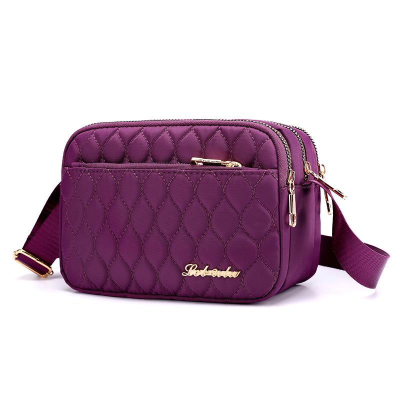 

Новые водонепроницаемые сумки через плечо из нейлонового холста 2020 года для женщин фиолетовый