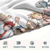 My Hero Academia Black & White pattern Flannel Blanket, High quality Comfortable for All Seasons, Home Decor, Warmth and Comfort, Perfect for Gifts.