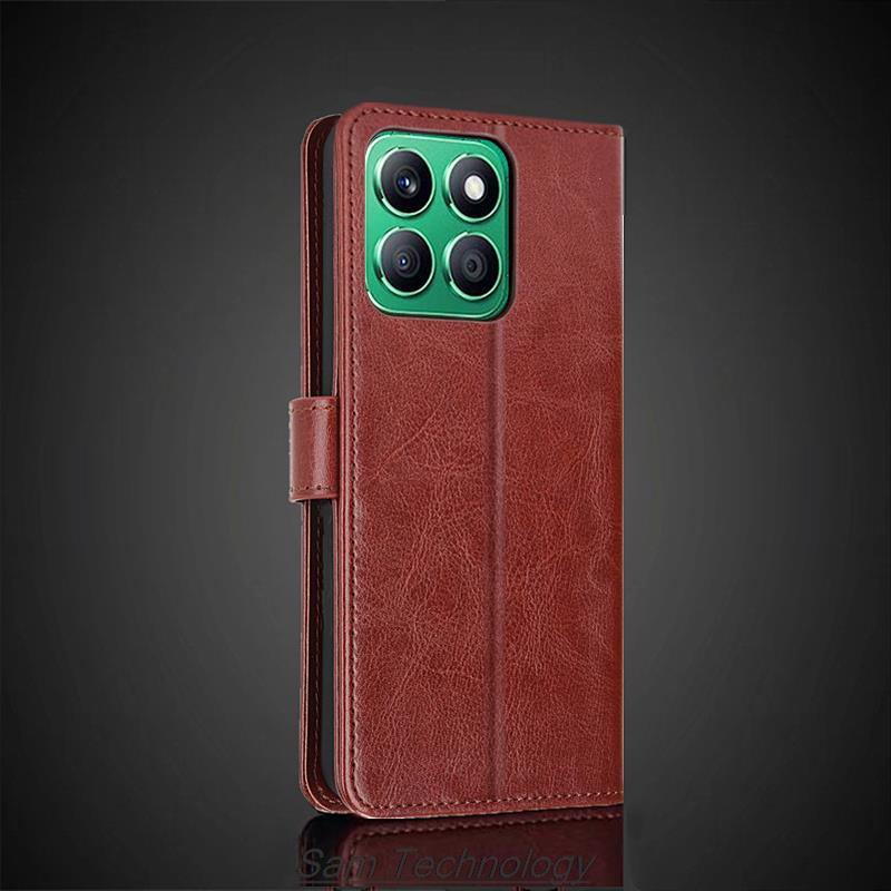 Card Holder Cover Case for Huawei Honor X8b Pu Leather Flip Cover Retro Wallet Phone Case Honor X8b Business Fundas Coque