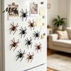 3D Creepy Spider DEcor 2/4/8Pcs Refrigerator Magnet, Lifelike Decorative Magnet for Spooky Decor Metal Surfaces, Magnetic Halloween Party Kitchen