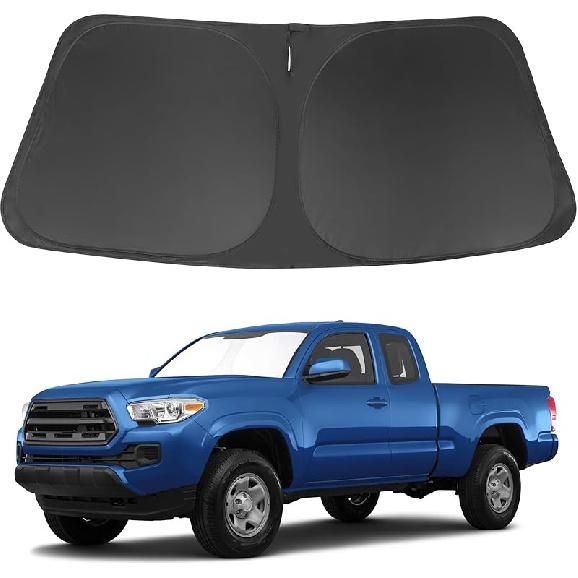 TINGLU Sun Shade For Tesla Model X Tesla X 2016-2024 2025 Accessories Windshield Sun Shade Window Shade UV Rays Protection Sun Visor Cover With