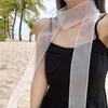 Y2K Ribbon Headbands Thin Organza Headscarf Decorative Narrow Scarf  Summer