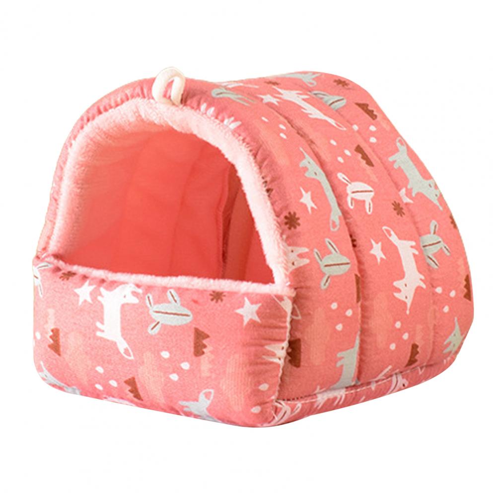 Hamster House Guinea Pig Nest Small Animal Sleeping Bed Winter Warm Cotton Mat Soft Rodent Guinea Pig Rat Squirrel Bed Cages