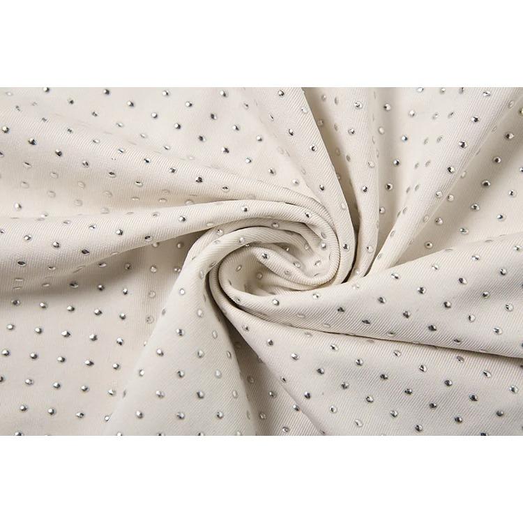 Robe Mini Nibber Diamantée Couleur Unie Mode Femme Décolleté Plongeant Sans Bretelles Tendance Féminine Streetwear Vêtements
