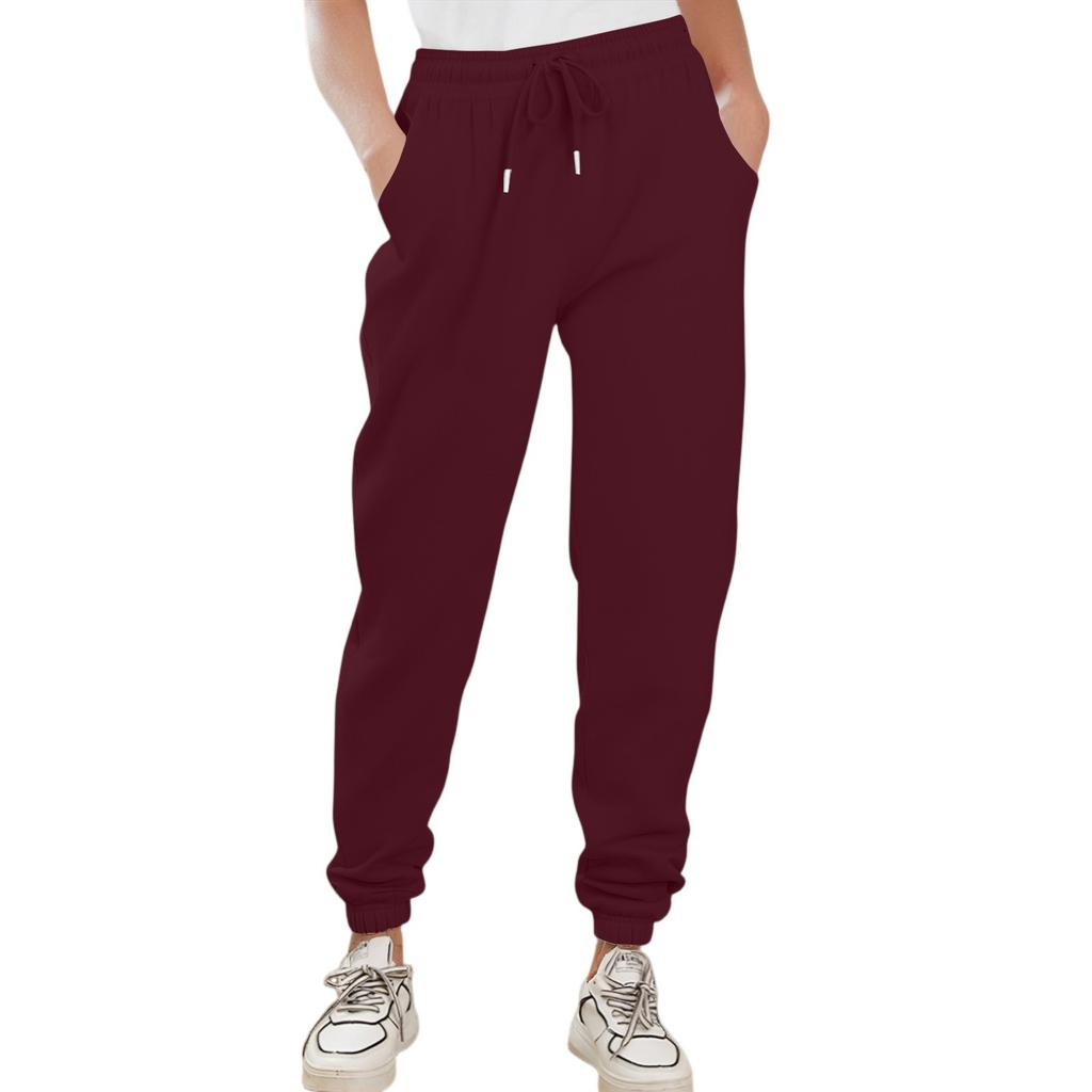 Cargo Sweatpants For Women Sport Solid Color Drawstring Pocket Casual Sweatpants Pants