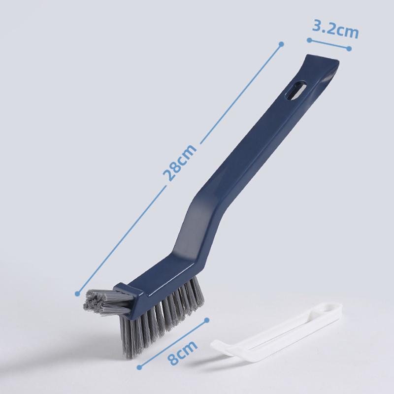 

3-в-1 Багатофункціональна плитка для ванної кімнати Щітка для очищення щілин для вікон Щітка для канавок Зручні побутові інструменти для чищення кутів синій