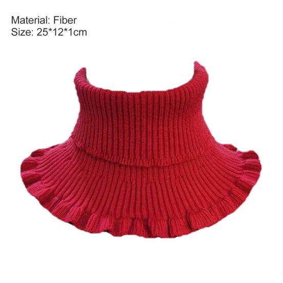 Scarf High-necked Skin-friendly Elastic Fiber Comfortable Women Neckwear for Winter