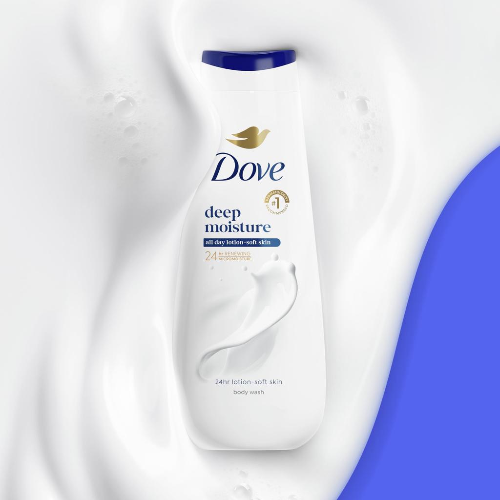 Dove Deep Moisture Body Wash For Dry Skin Moisturizing Body Wash Transforms Even The Driest Skin In One Shower 22 oz