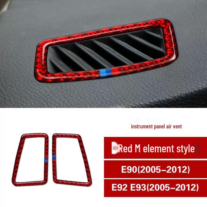 Carbon Fiber Dash Air Outlet Panel Sticker for BMW 3 Series E90/E92/E93