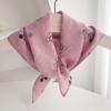 Cute Cotton And Linen Children'S Scarves Thin Silk Scarves For Boys And Girls Small Square Scarves For Babies Triangular Drool Bibs For Babies