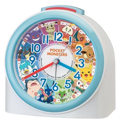 Clock Alarm Clock Table Clock Quartz Clock Character Pocket Monster White CQ426W 125×125×73mm