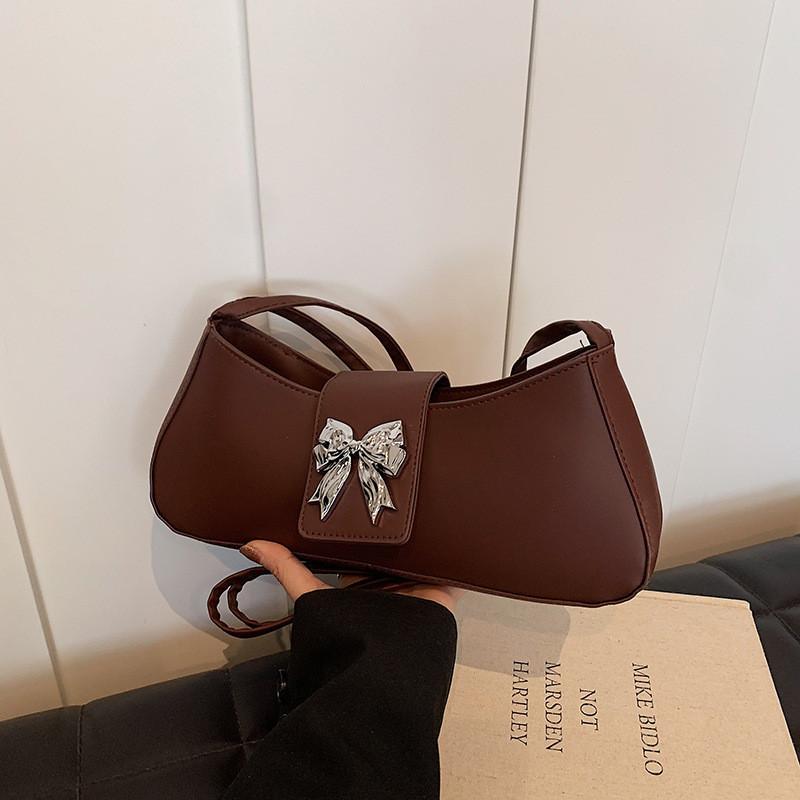 Chic French Bow Design Fashionable Summer Shoulder Bag Trendy Crossbody Purse