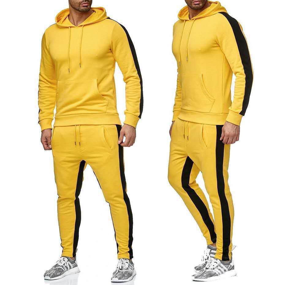 Frühling und Herbst Herren Sportswear Casual Kapuzen Sweatshirt Hose Zweiteiliger Anzug
