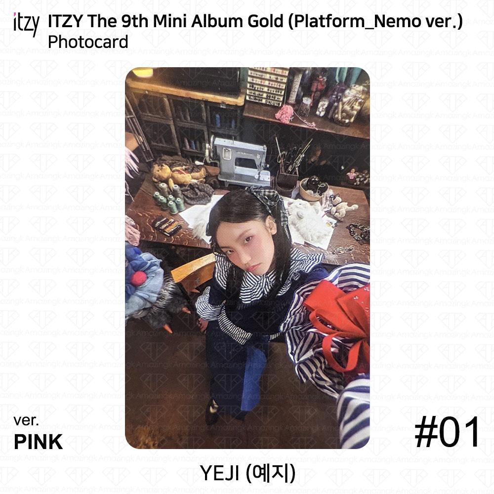 

ITZY 9th Mini Album Gold Platform Nemo ver Фотокарта Постер QR YEJI RYUJIN KPOP Yeji - PC Pink #1
