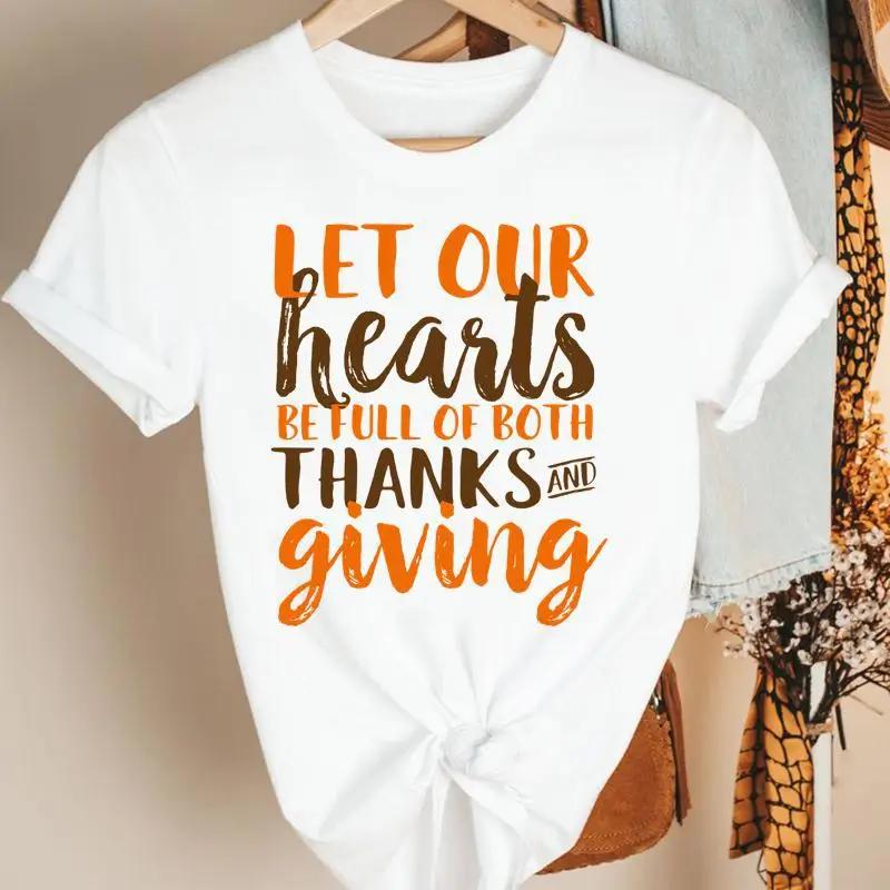 Fashion Womens Pumpkin Spice Coffee Thanksgiving Halloween Casual Crew Neck Short Sleeve Tshirt Women T Shirt
