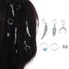 31pcs Dread Locks Dreadlocks Beads Turquoise Hair Braid Tubes Hollow Out Hair Ring  for Braids