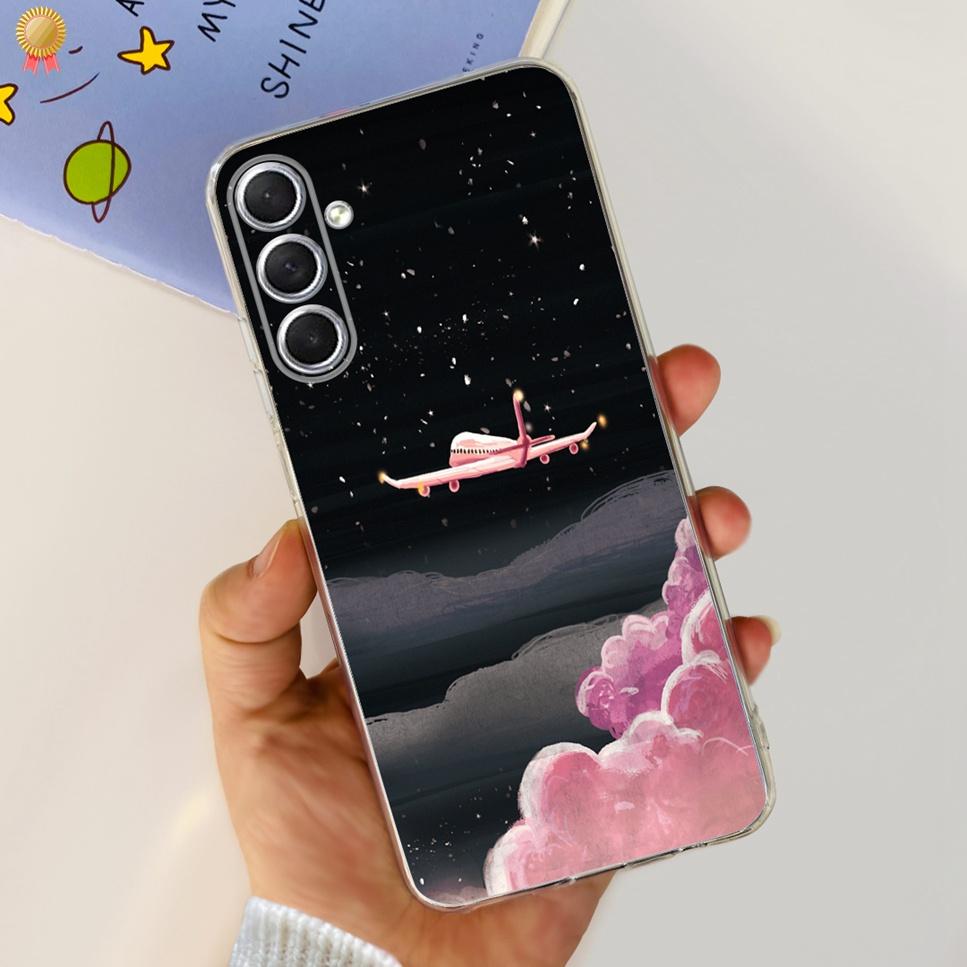 Case For Samsung F54 5G Back Cover Glitters Fashion Cat Wolf Soft Silicon Bumper For Samsung Galaxy F54 5G F546B Phone Case Capa