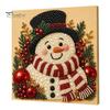 Christmas Home Decoration Faux Pearl Art Kit, DIY Snowman Painting 3D Festive Living Room Accents Xmas Scenes Crafting Project for Adults Beginners,