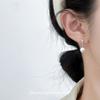 INZATT Real 925 Silver Full Zircon Water Drop Pearl Pendant Stud Earrings for Women OL Fine Jewelry Luxury Accessories