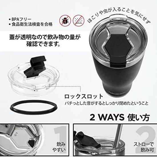 HAUSHOF Vacuum Insulated Tumbler Stainless Steel Lid 600ml Car Coffee Cup Water Bottle Mug Convenience Store