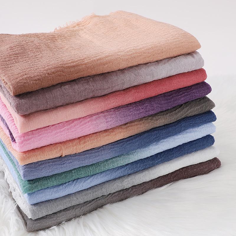 Gradient Color Cotton Linen Scarf Travel Camping Shade Long Scarves Shawl Head Wraps Headscarf Neckerchief Women Muslim Hijabs