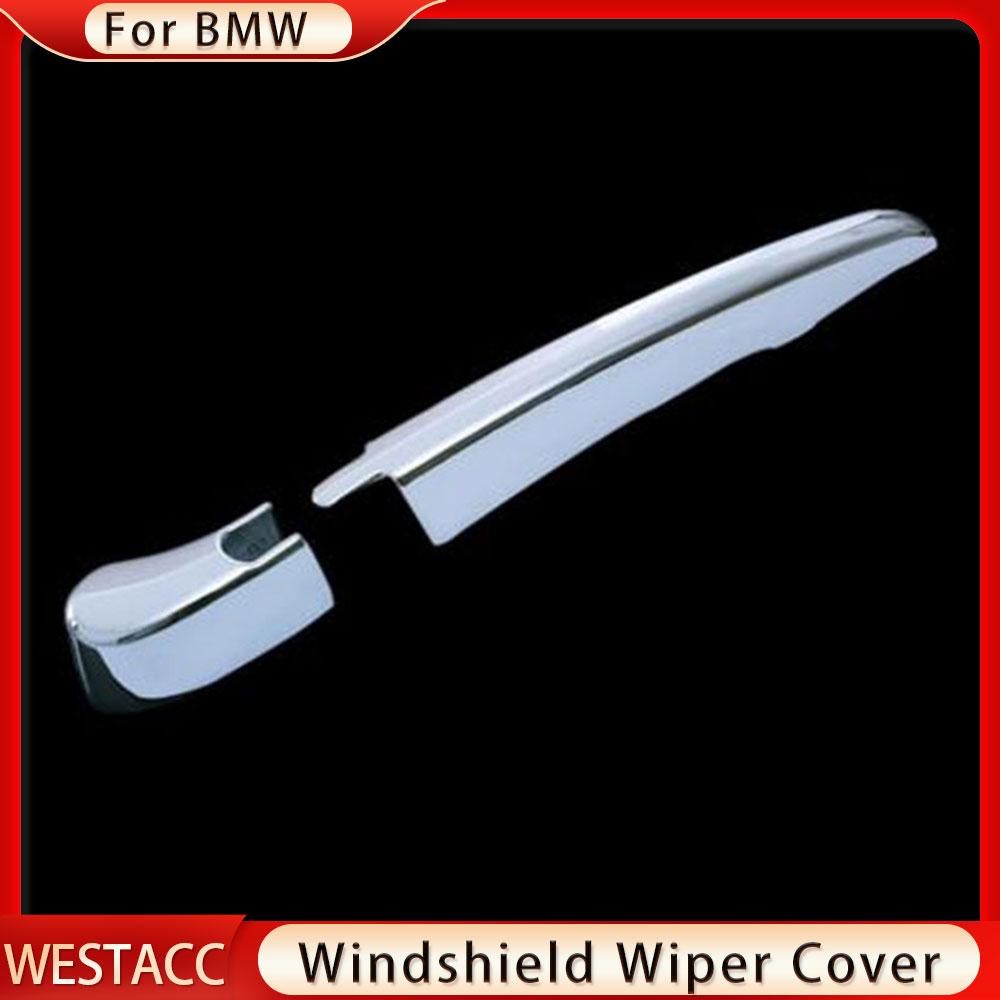 2Pcs ABS Chrome Car Rear Windshield Wiper Cover Trim Decoration Sticker for BMW X1 F48 2016 2017 2018