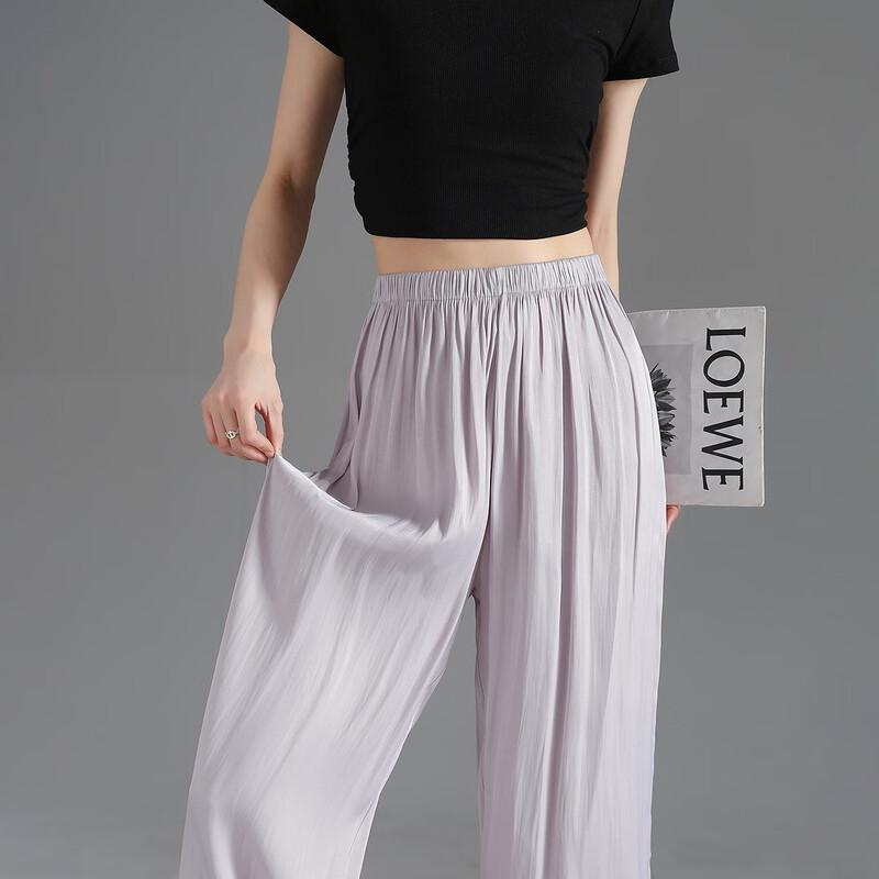 Demana Women's Summer Slimming High-Waist Pleated Wide-Leg Trousers