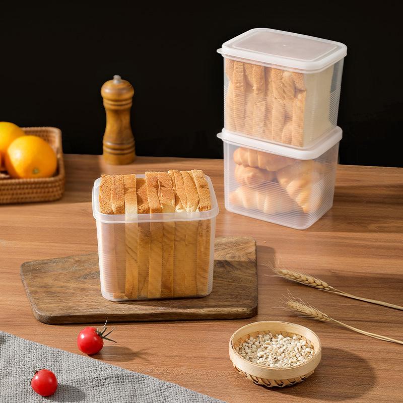 Bread Container Storage Box Dispenser With Cover Case Toast Cake Sandwich Container Airtight Box Bread Crisper Box Home Tool