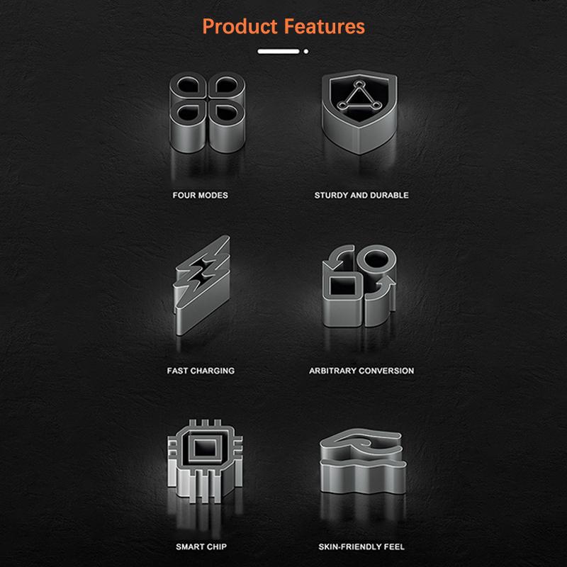 100W 2 In 2 Pd Fast Usb Cable For Huawei/Honor Retractable Portable 4 In 1 Micro Usb Type C Charger Cable For Iphone Samsung