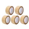 5PCS Kraft Paper Tape Good Toughness Self Adhesive Degradable Environmental Friendly Gummed Packing