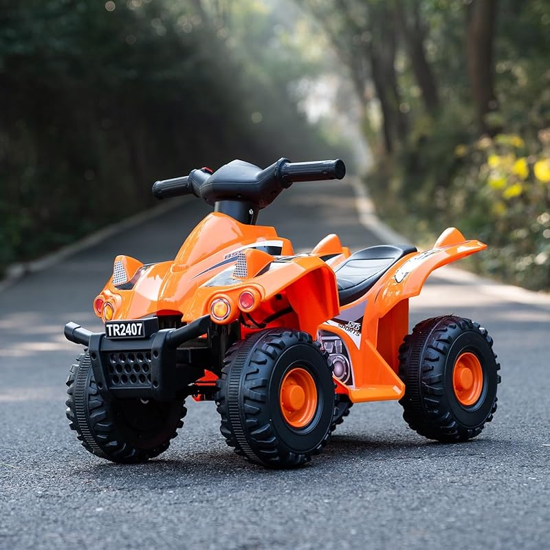 6V Kids Ride-On ATV, Electric Quad with Music, Battery-Powered 4 Wheeler for Toddlers & Children, Magenta