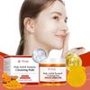 Kojic Turmeric Cleansing Pads for Oily Skin Exfoliating Facial Sponges Shrink Pores Fade Dark Marks Gentle Daily Cleanser