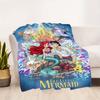 1pc, The Little Mermaid Blanket Soft and Cozy for All Seasons, Outdoor Blankets, Living Room, Travel, Camping