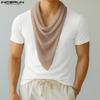 Camisetas Tops Casuales de Hombre con Textura, Cuello Swing, Manga Corta, Patchwork