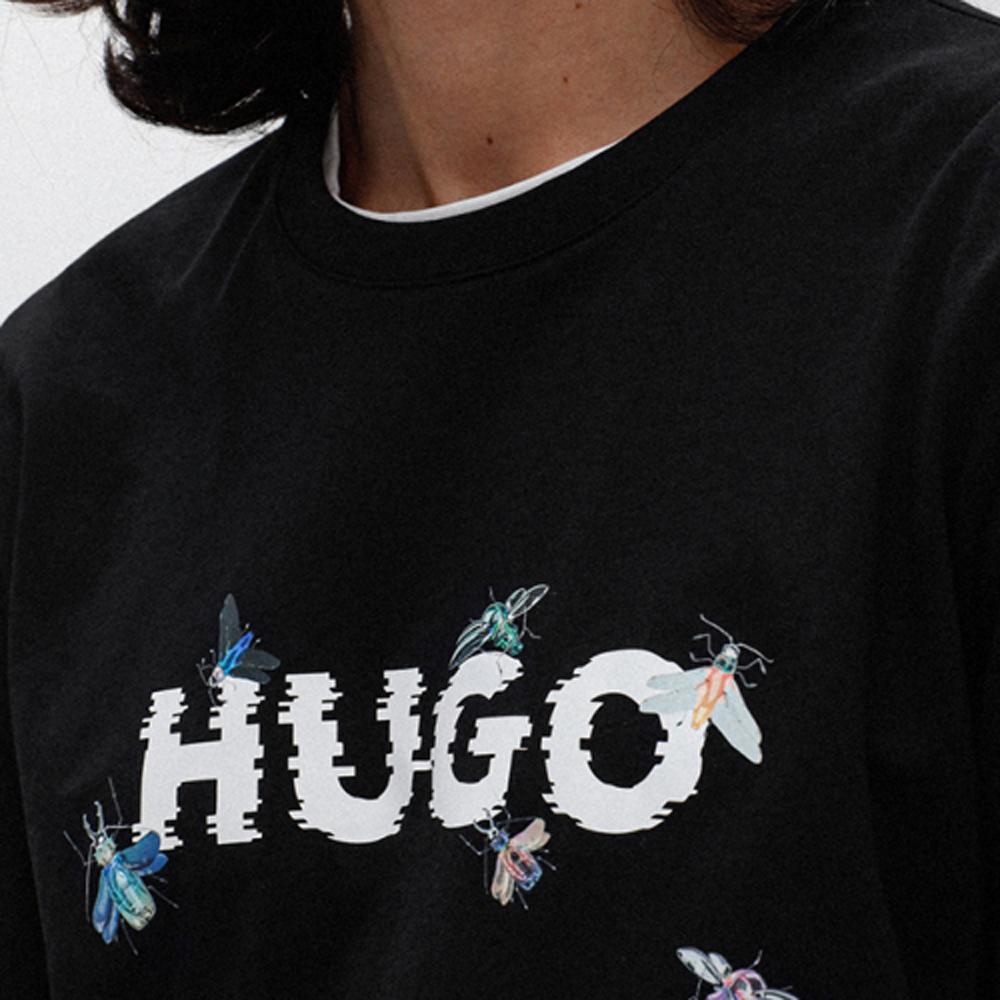 Hugo Boss T-Shirts Men's Black Crew Neck Moderate Straight Fit 50465930-001