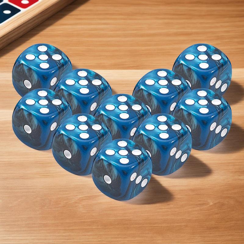 Pocket Dice Set 6-Sided Acrylic Parties Game Dice Kit Rounded Corners Lightweight Gathering Supplies For Entertainment Family