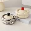Elegant Cream Colored with Lid, Modern, Unique Design for Home and Living Room Decor,Ashtray for Living Room, Decorative Tray, Contemporary Style