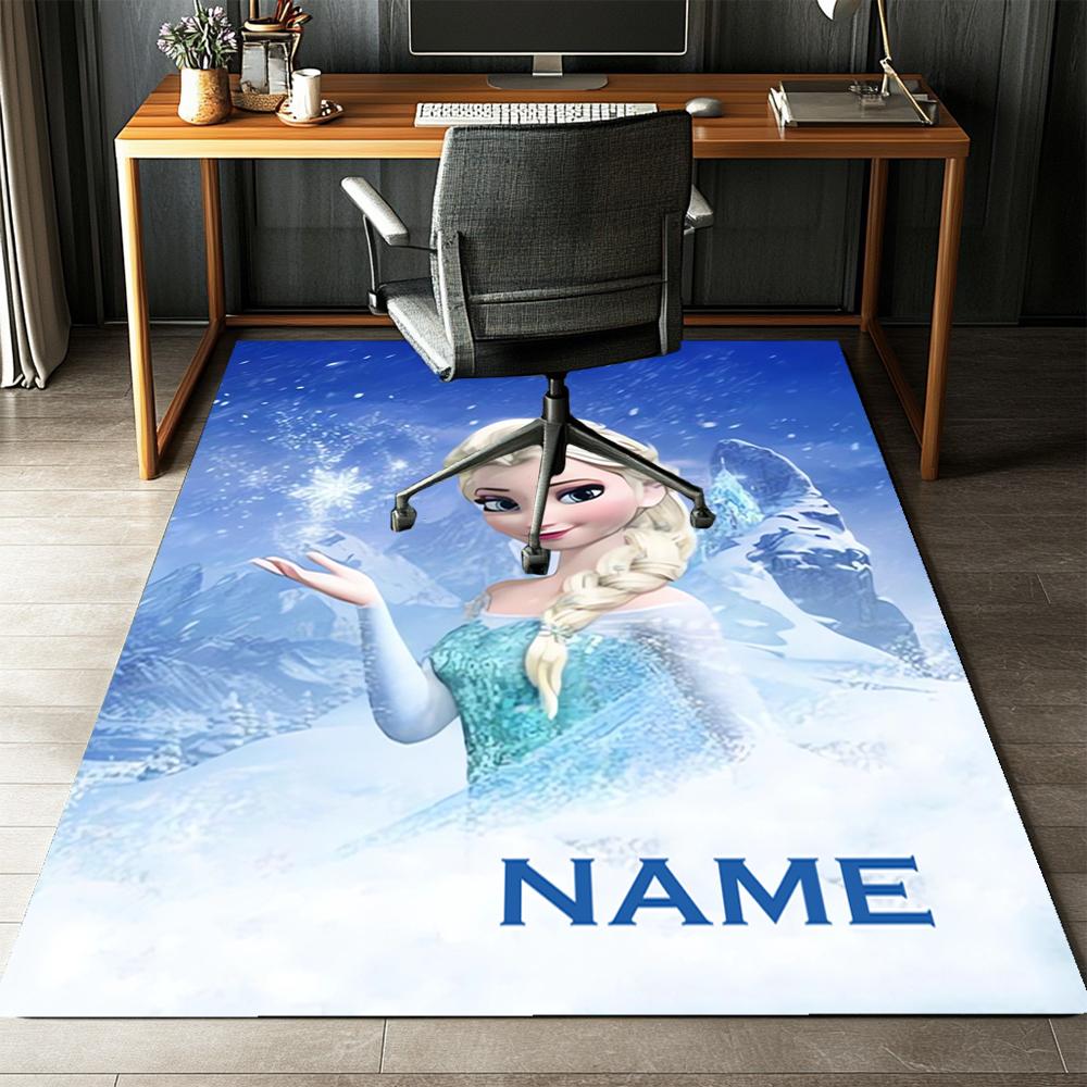 Custom Name Elsa Printed Carpet,Rug for Office Chair Living Room Bedroom Kitchen Room Decor Gifts.