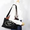 Prada Canapa Handbag 1BG350 2WAYShoulder NERO Black canvas/Wood Women Used